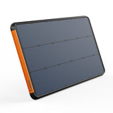 Refurbished Jackery SolarSaga 100 Prime portable solar panel with multiple black photovoltaic cells and foldable design.