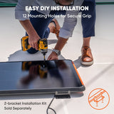 Refurbished Jackery SolarSaga 100 Prime solar panel outdoors, showing portable solar panel with multiple black solar cells.