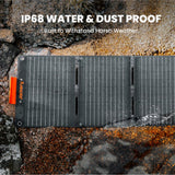 Jackery SolarSaga 40W Mini Solar Panel showing its compact design with multiple solar cells for portable solar power.