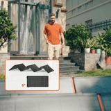 Refurbished Jackery SolarSaga 500 X portable solar panel for outdoor charging and renewable energy applications.