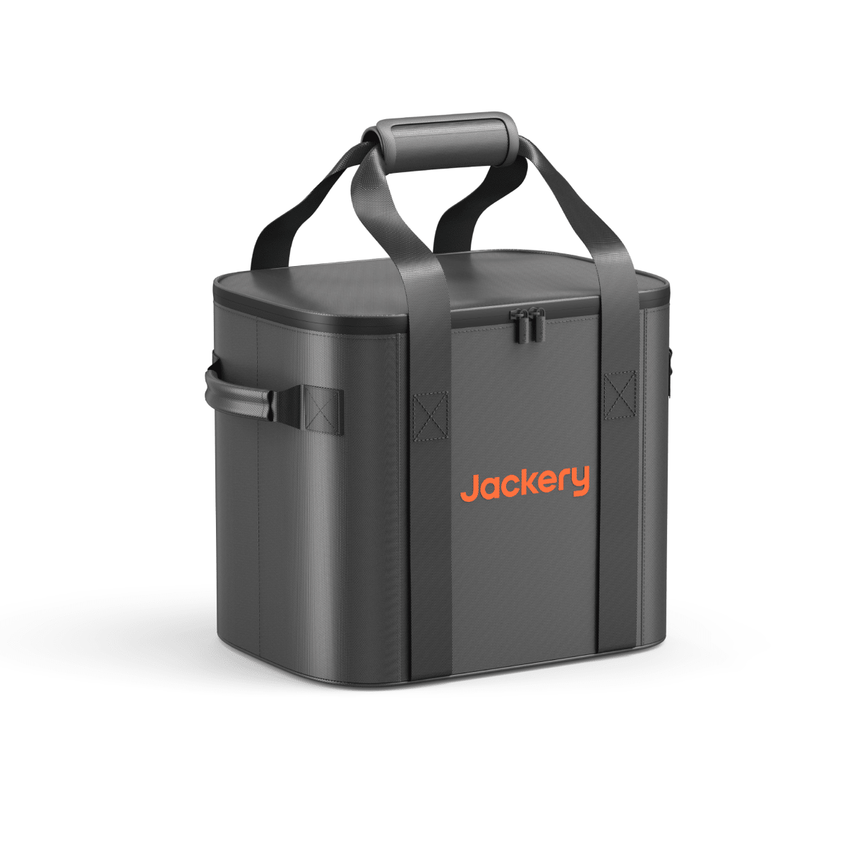 Black Jackery Upgraded Carrying Case (L) for handbags with sturdy zipper and handle, designed for easy transport and protection.