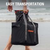 Jackery upgraded large carrying case for handbags, black nylon exterior with zipper closure and ergonomic handle.