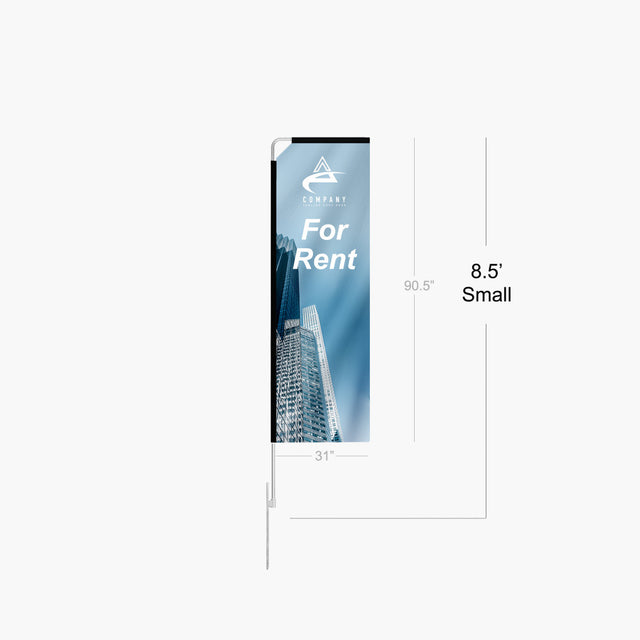 Rectangle advertising flag