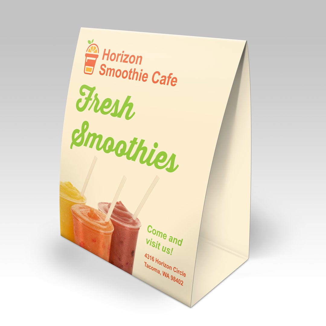 Natural Table Tents – AKD Ink