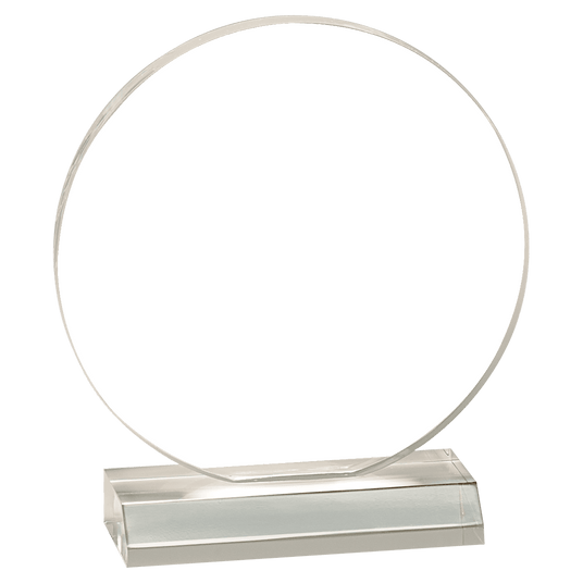 CLEAR ACRYLIC CIRCLE W/CLEAR BASE