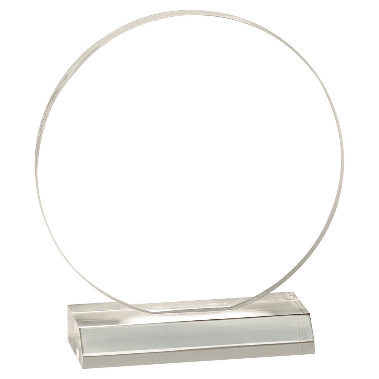 CLEAR ACRYLIC CIRCLE W/CLEAR BASE