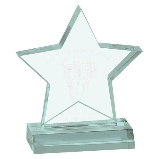 Jade Star Acrylic Award with Base