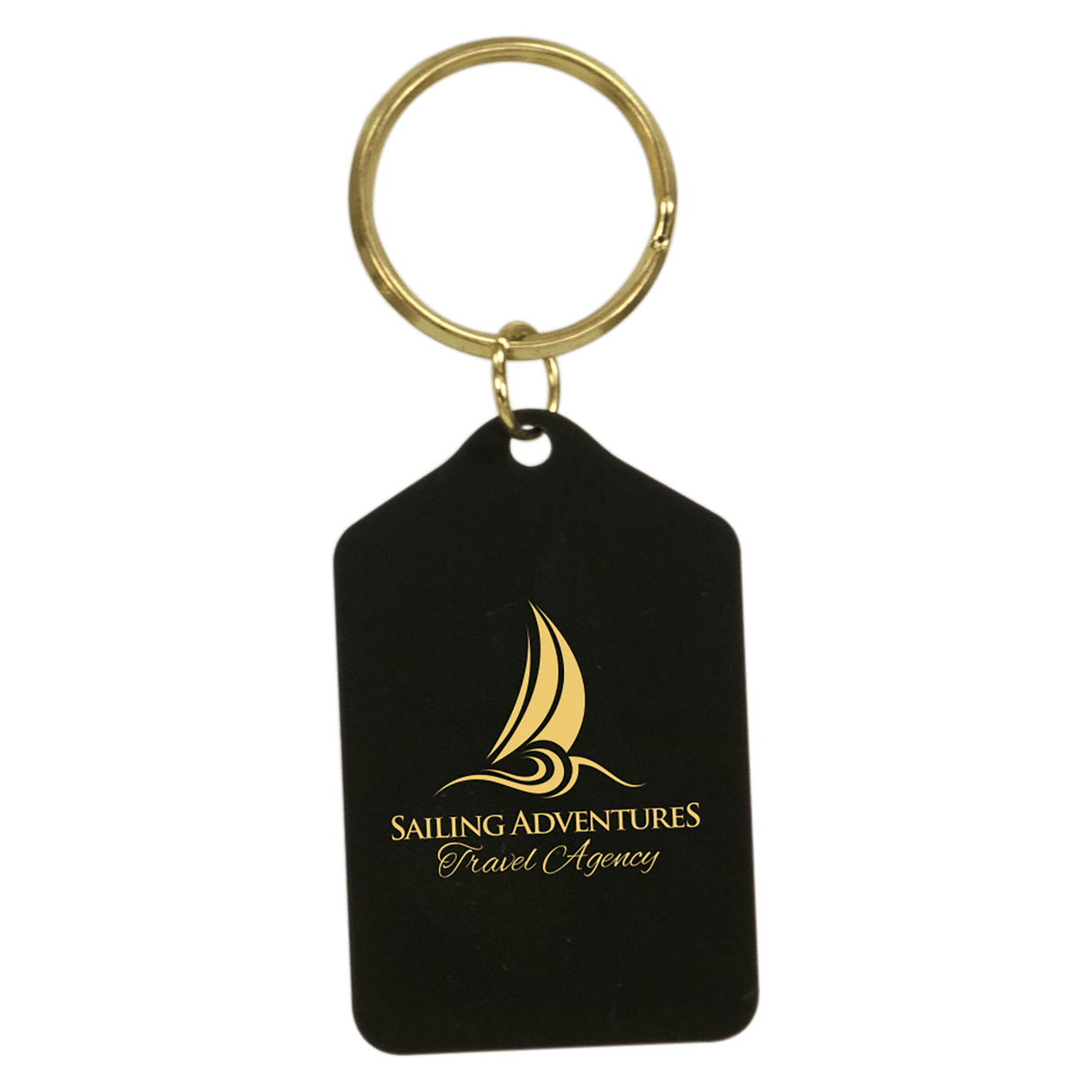 Black Brass Tablet Keychain