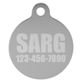 Round Pet Tag