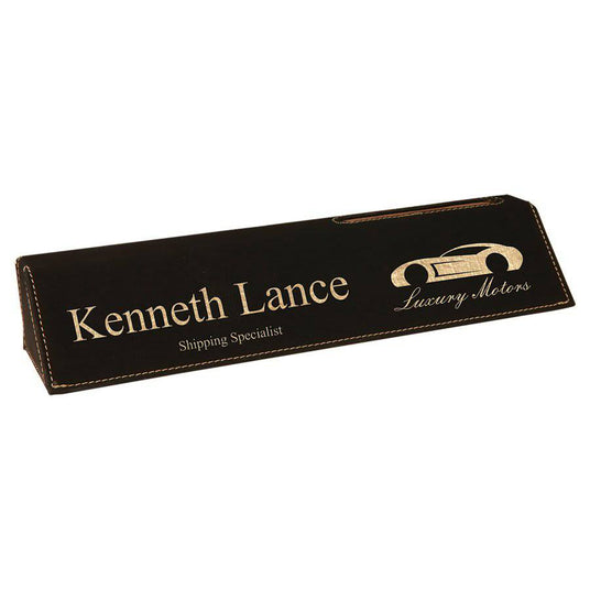Desk Wedge with Business Card Holder - Custom Office Gift