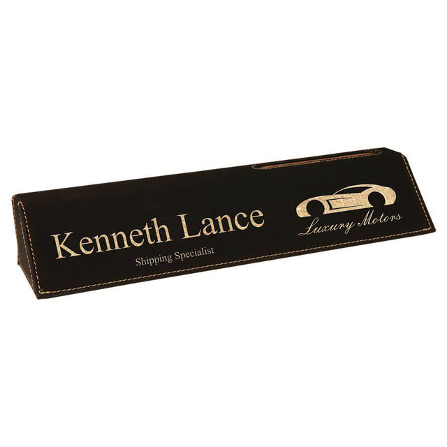 Desk Wedge with Business Card Holder - Custom Office Gift