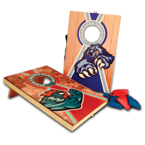 Full Color Customized Wood Mini Bean Bag Toss Game With Handle For Carrying