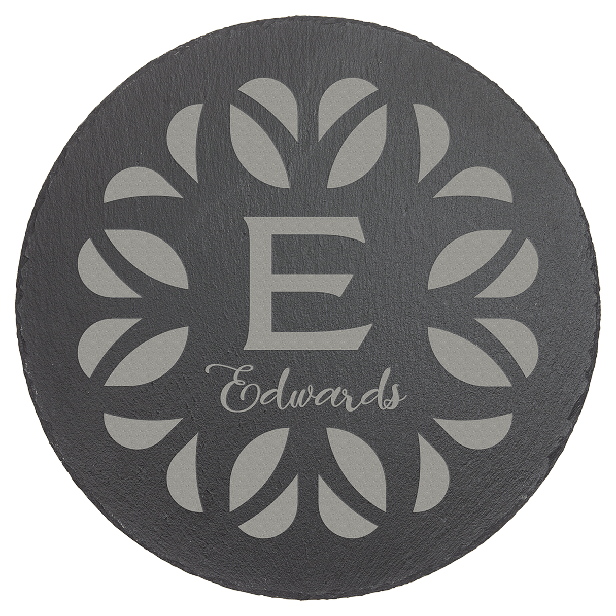 11 3/4" Round Slate Decor with Foam Pads-AKD Ink