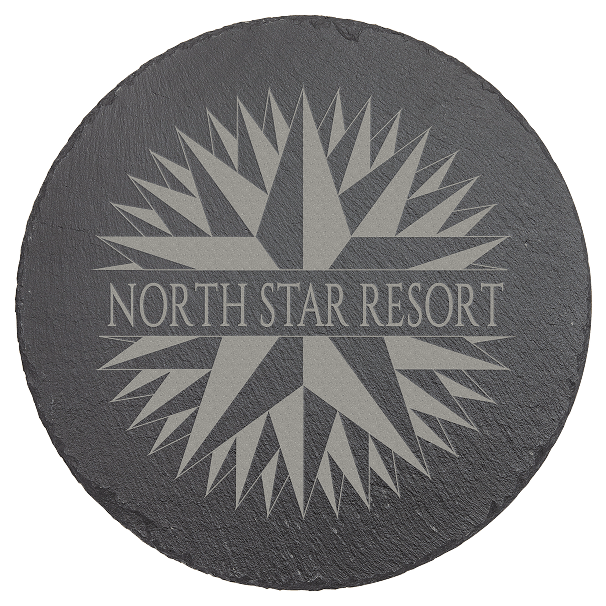 11 3/4" Round Slate Decor with Foam Pads-AKD Ink