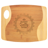 Bamboo Two-Tone Cutting Board with Handle