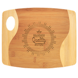 Bamboo Two-Tone Cutting Board With Handle