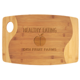 Bamboo Two-Tone Cutting Board with Handle