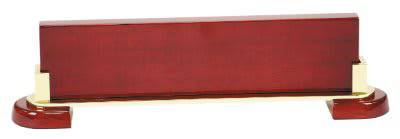 12 1/2" x 3 1/4" Rosewood Piano Finish and Metal Name Bar