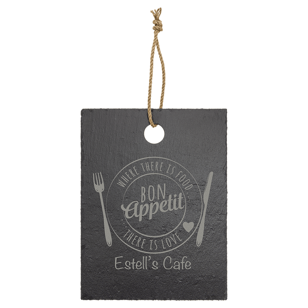 Rectangle Slate Cutting Board with Hanger String