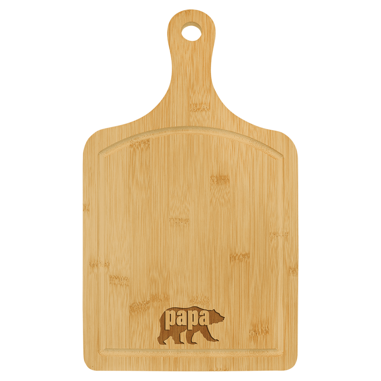 Paddle Shaped Cutting Board with Drip Ring