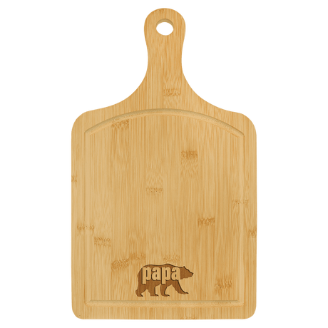 Paddle Shaped Cutting Board with Drip Ring