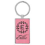 Rectangle Keychain with Metal Frame