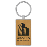 Rectangle Keychain with Metal Frame