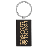 Rectangle Keychain with Metal Frame