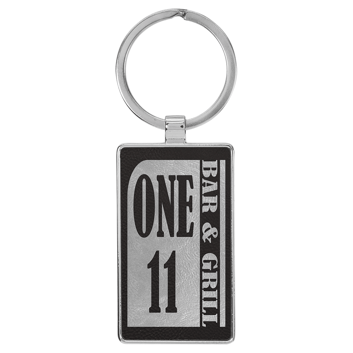 Rectangle Keychain with Metal Frame