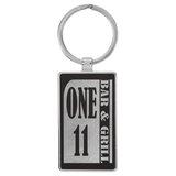 Rectangle Keychain with Metal Frame