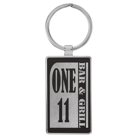 Rectangle Keychain with Metal Frame