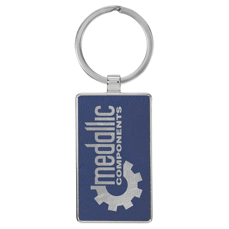 Rectangle Keychain with Metal Frame