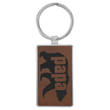 Rectangle Keychain with Metal Frame