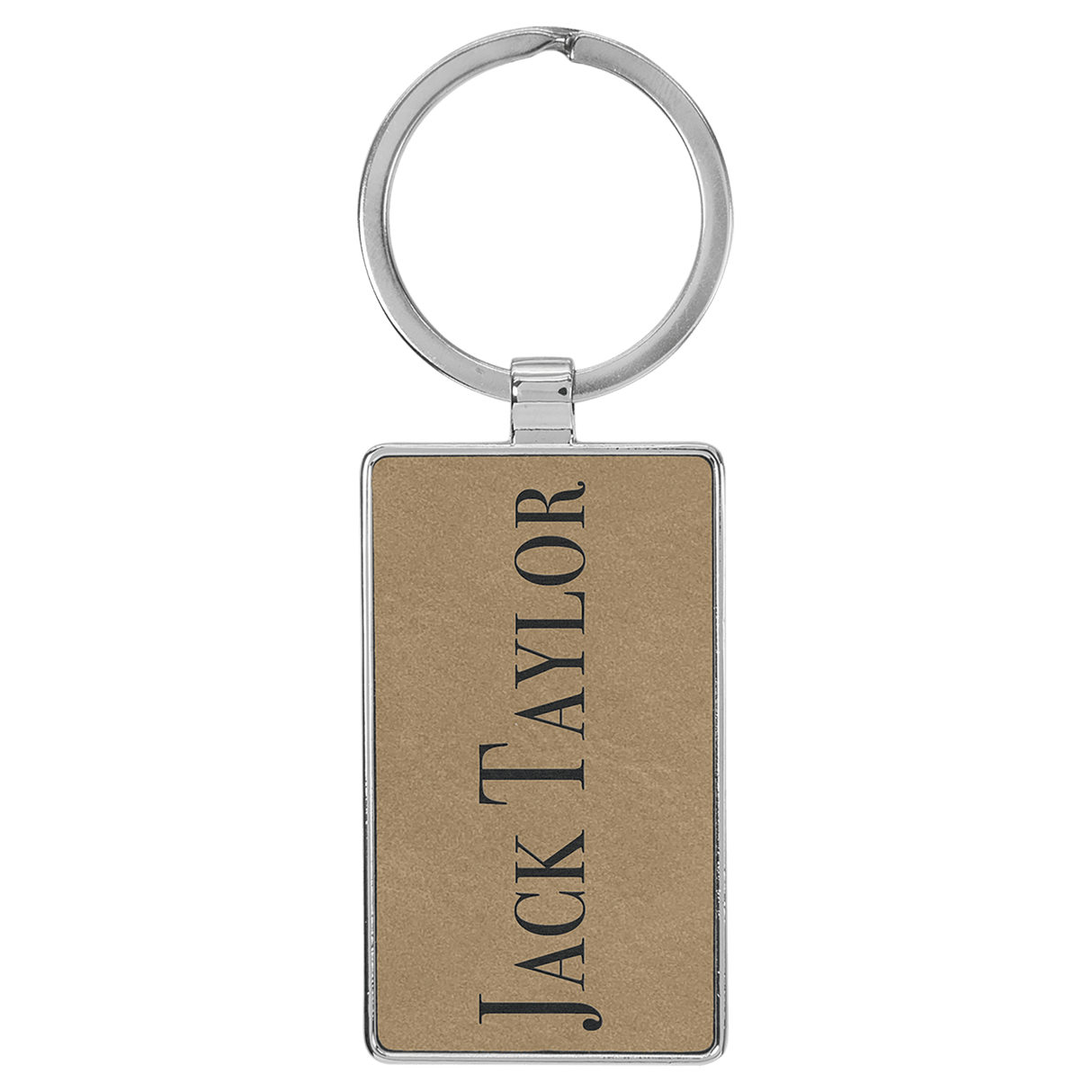 Rectangle Keychain with Metal Frame