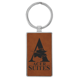 Rectangle Keychain with Metal Frame