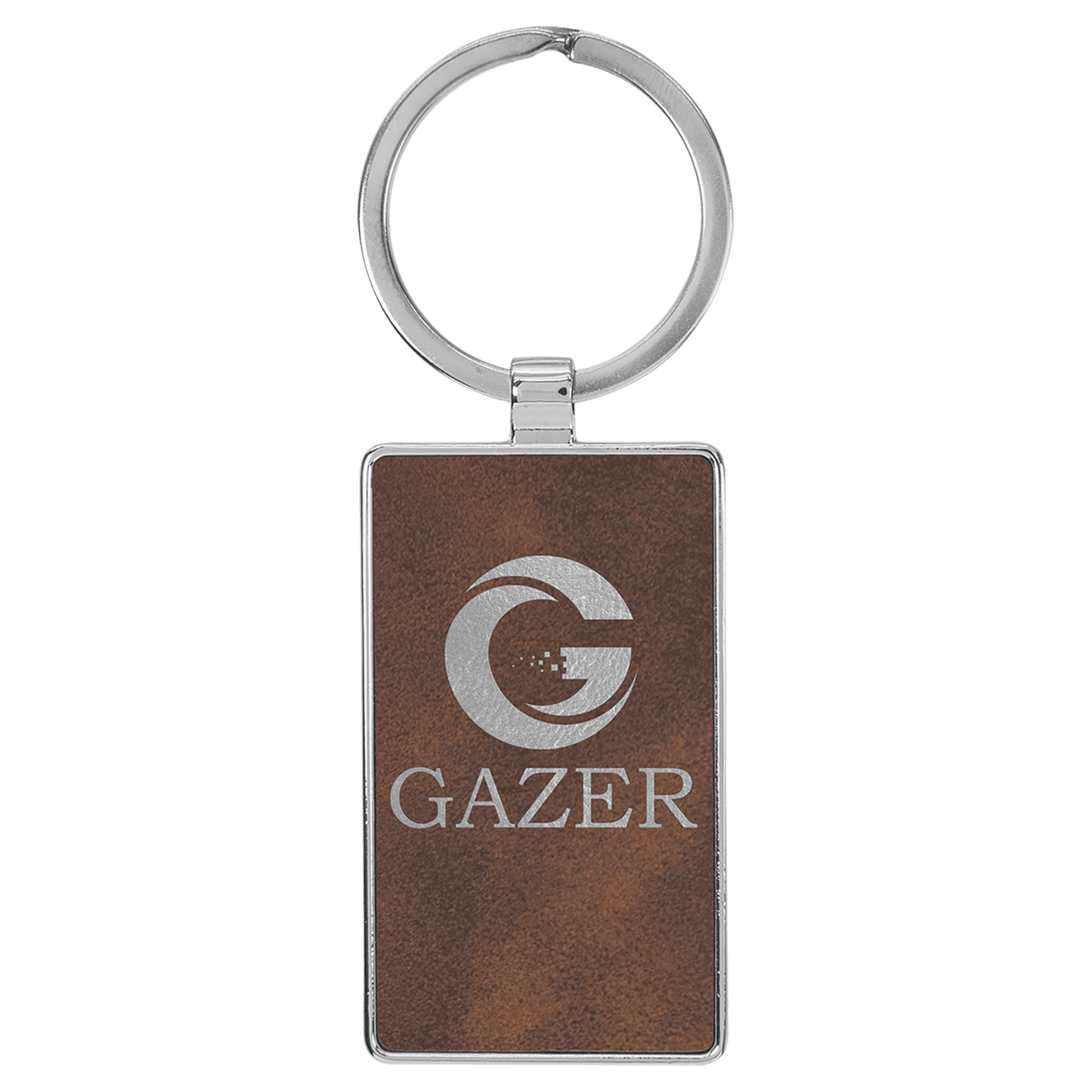 Rectangle Keychain with Metal Frame