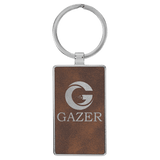 Rectangle Keychain with Metal Frame