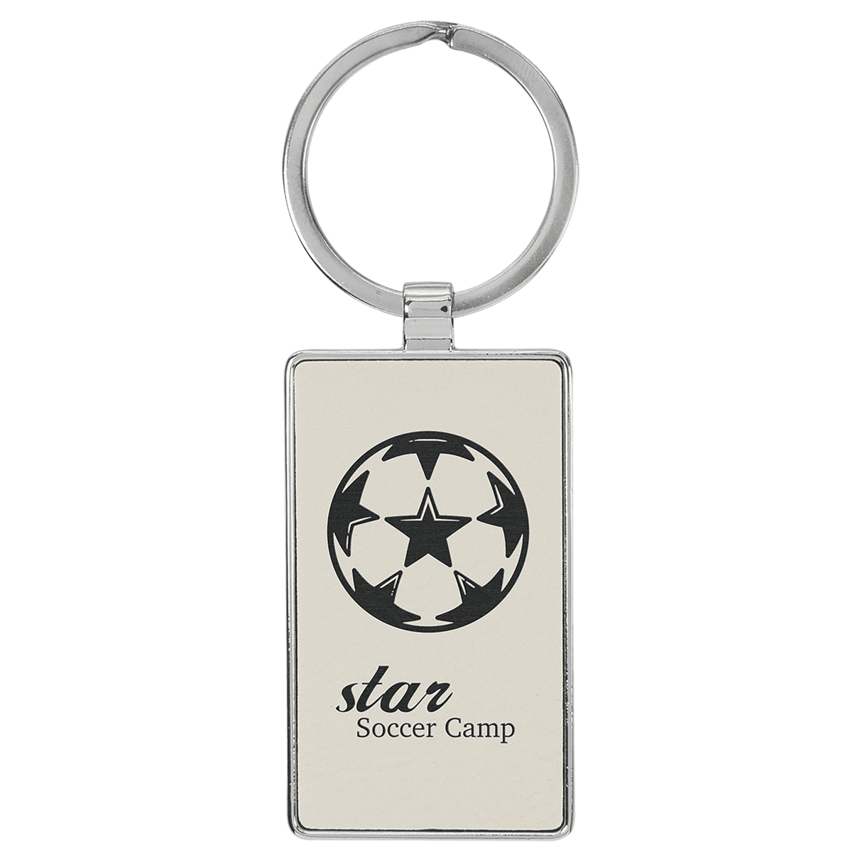 Rectangle Keychain with Metal Frame