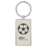 Rectangle Keychain with Metal Frame