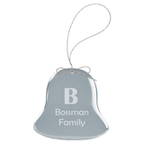 Clear Glass Ornament with Silver String-AKD Ink