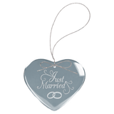 Clear Glass Ornament with Silver String-AKD Ink