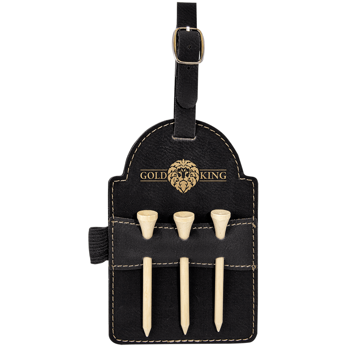 Golf Bag Tag with Wooden Tees