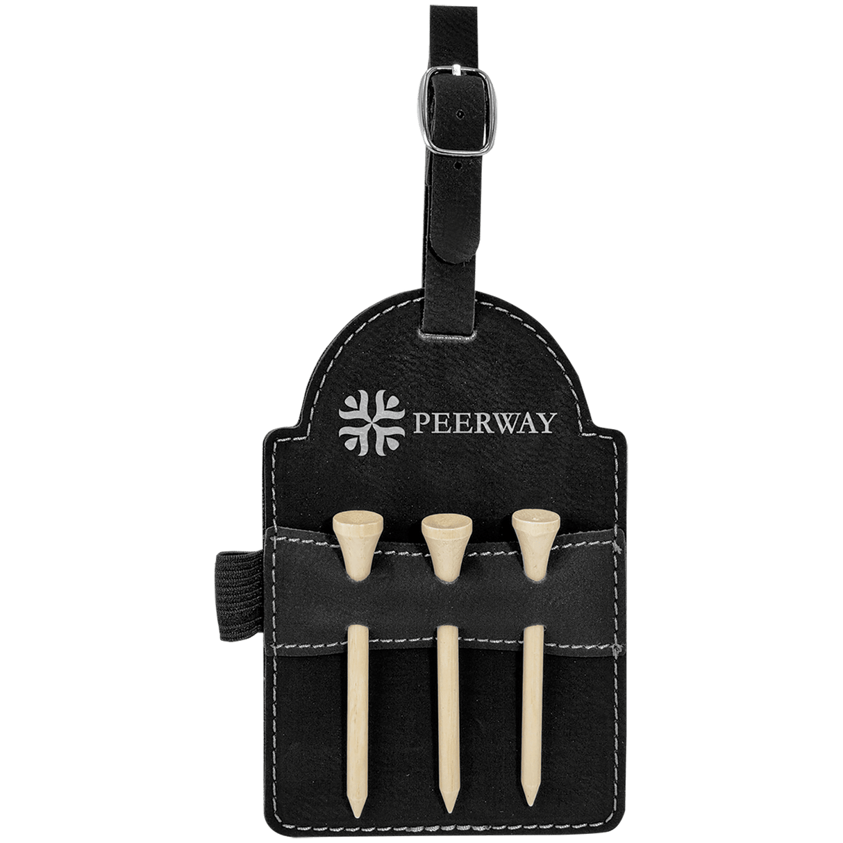 Golf Bag Tag with Wooden Tees