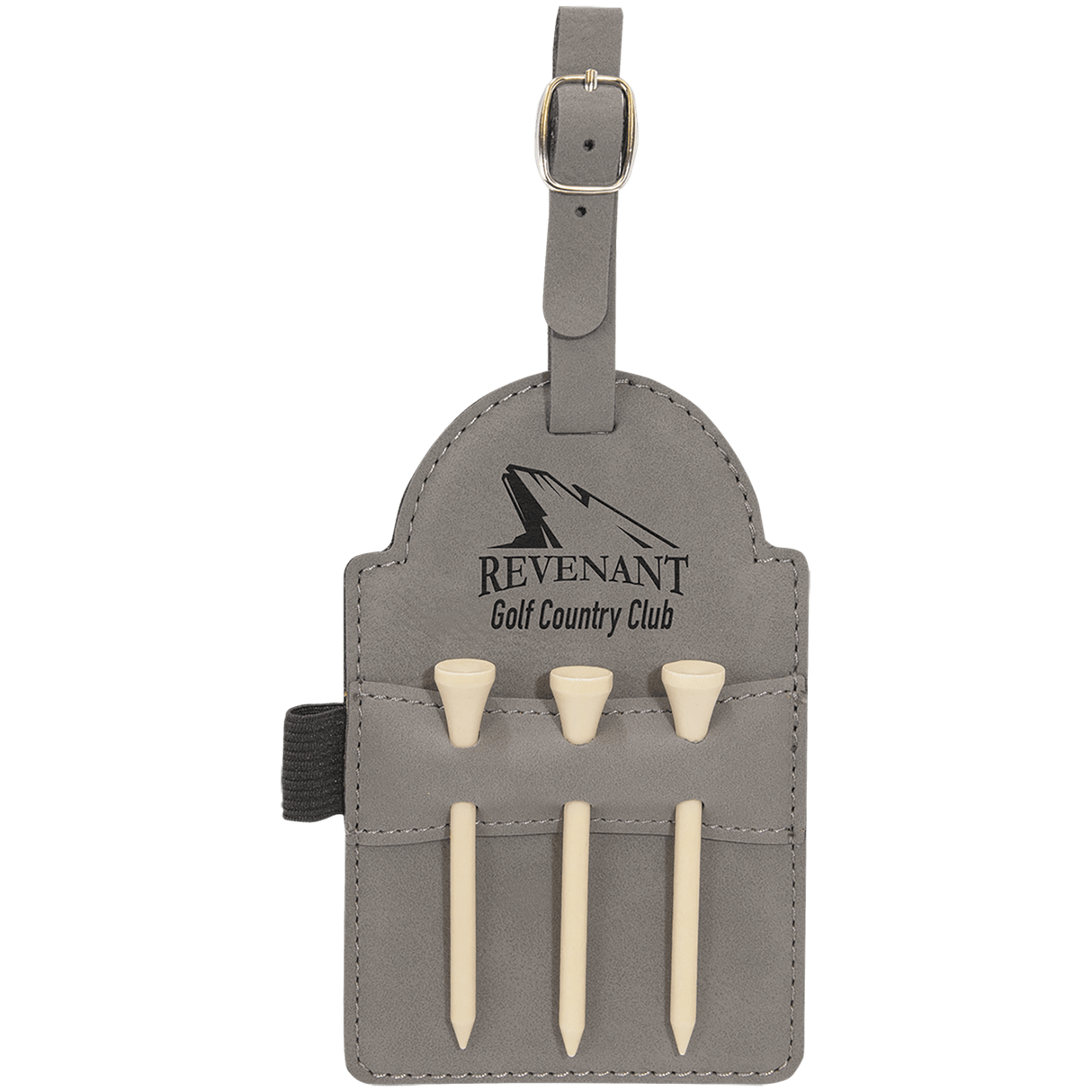 Golf Bag Tag with Wooden Tees