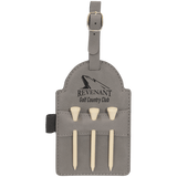 Golf Bag Tag with Wooden Tees