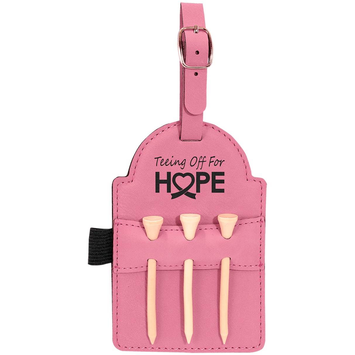 Golf Bag Tag with Wooden Tees