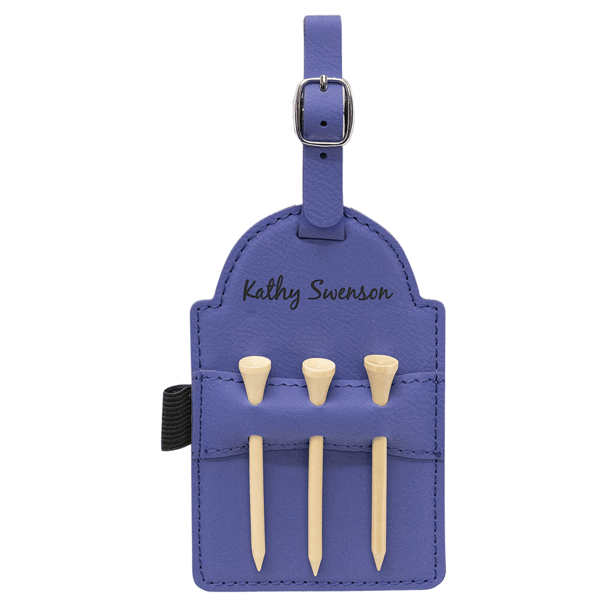 Golf Bag Tag with Wooden Tees