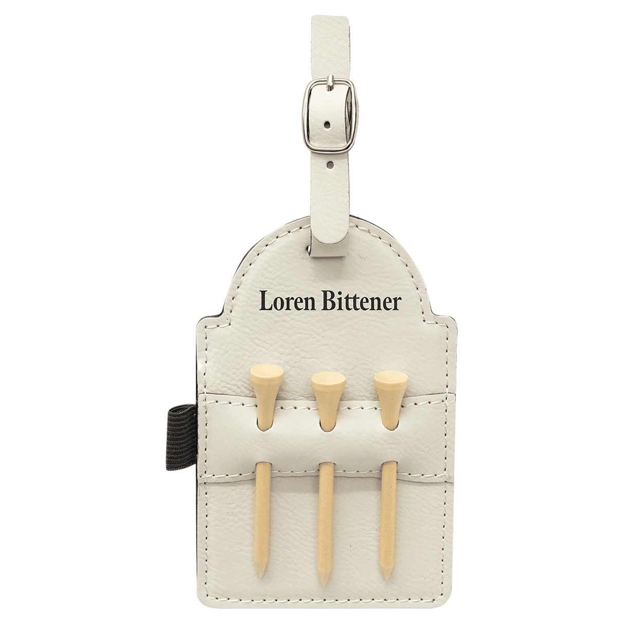 Golf Bag Tag with Wooden Tees