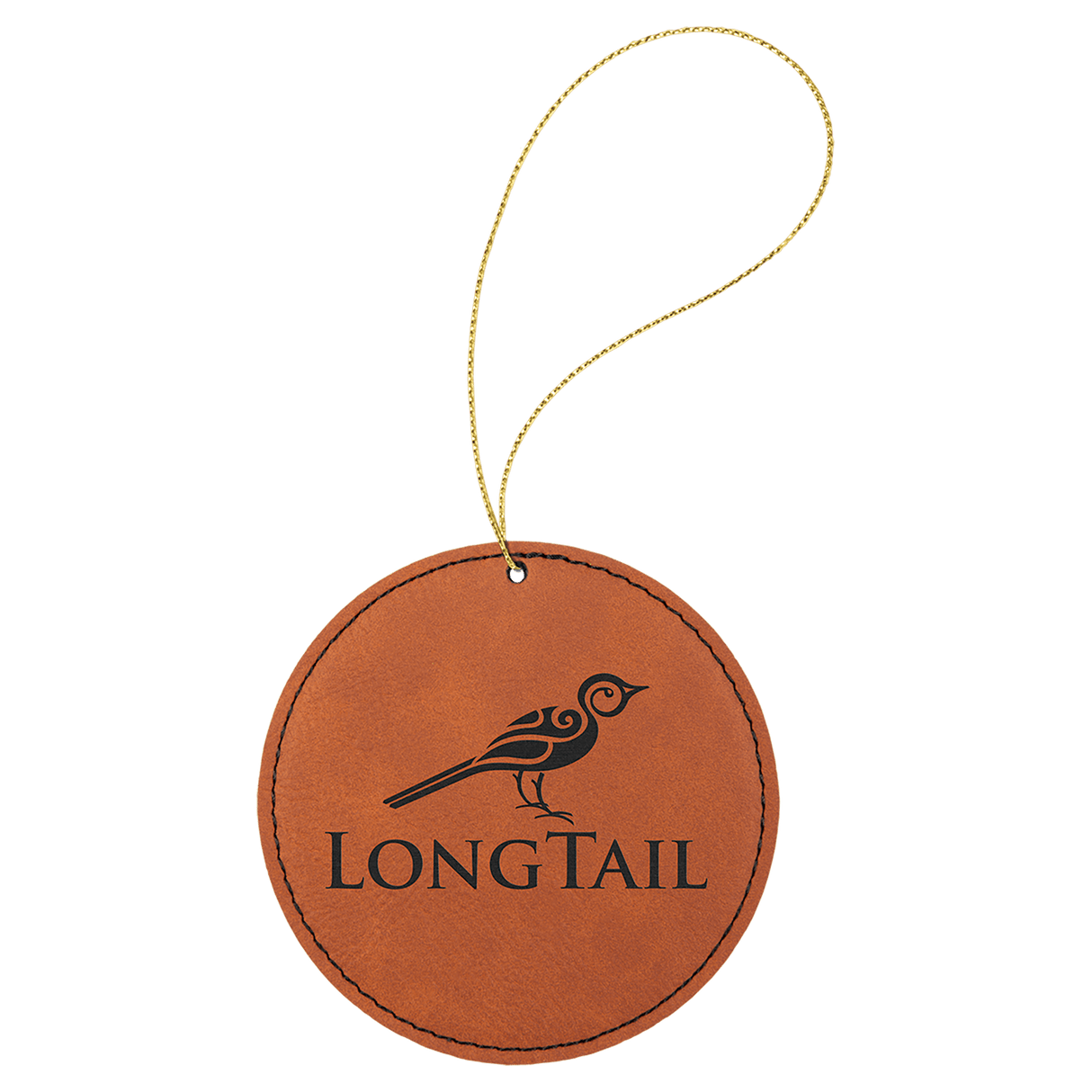 Round Ornament with Gold String-AKD Ink