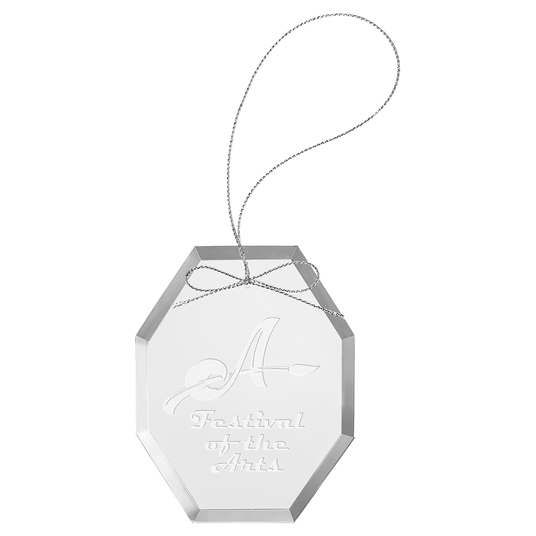 Octagon Premier Glass Ornament-AKD Ink